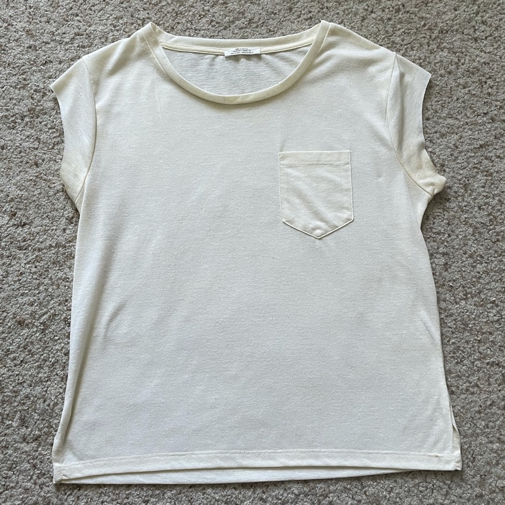 EVERYTHING MUST GO Zara Cream Pocket Tee